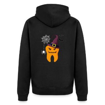 Hygiéniste dentaire Zahnartz - Veste à capuche bio Premium Unisexe - noir - Dos - Nico (187cm)