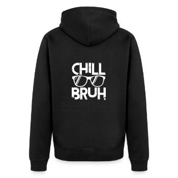 Chill Bruh - Veste à capuche bio Premium Unisexe - noir - Dos - Nico (187cm)