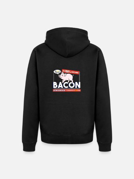 Ham Spek Varken Barbecue BBQ BBQ - Uniseks Premium bio ziphoodie - zwart