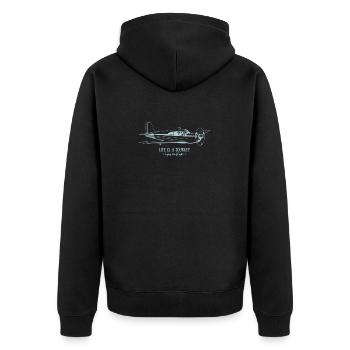 Pilote avion classique Enjoy Flight Cadeau - Veste à capuche bio Premium Unisexe - noir - Dos - Nico (187cm)