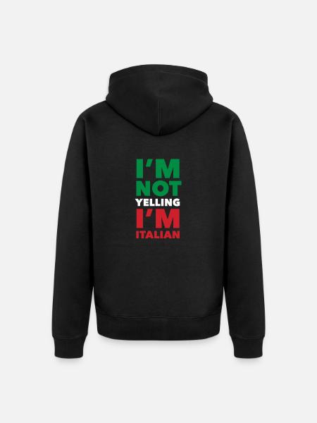 Funny Italian Gift - Unisex Premium Organic Zip Hoodie - black