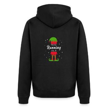 Running Elf Christmas for runners Joggers en cours d'exécution - Veste à capuche bio Premium Unisexe - noir - Dos - Nico (187cm)