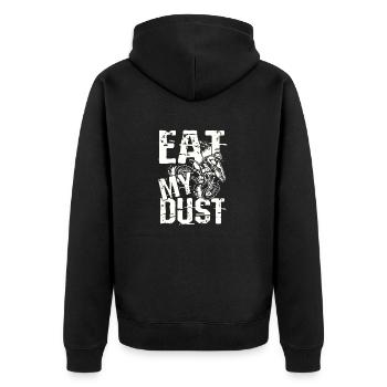 Mange ma poussière - Veste à capuche bio Premium Unisexe - noir - Dos - Nico (187cm)