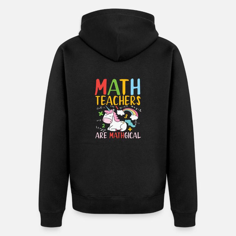 Mathematiklehrer sind mathematisch - Unisex Premium Bio Zip Hoodie - Schwarz
