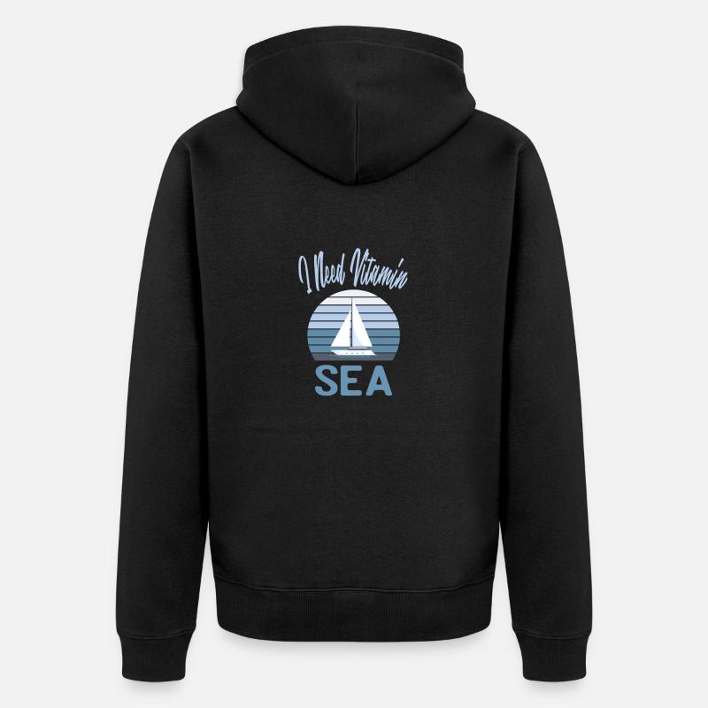 I Vitamine Need Sea - Veste à capuche bio Premium Unisexe - noir
