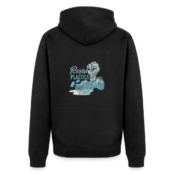 Résist Plastics Zéro déchet en plastique sans plastique Spr - Veste à capuche bio Premium Unisexe - noir - Dos - Nico (187cm)