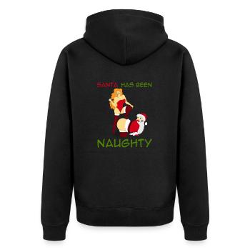 Le Père Noël a été coquin BDSM de Noël - Veste à capuche bio Premium Unisexe - noir - Dos - Nico (187cm)