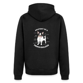 Cadeau de poison pour amoureux de chien Bouledogue Français Bouledogue Français - Veste à capuche bio Premium Unisexe - noir - Dos - Nico (187cm)