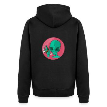 Fumer piqûre étrangère - Veste à capuche bio Premium Unisexe - noir - Dos - Nico (187cm)