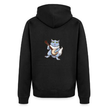 Cat Joue Banjo Mandolin Banjo Player - Veste à capuche bio Premium Unisexe - noir - Dos - Nico (187cm)