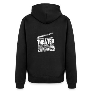 Théâtre caissière mise en scène Comédie musicale - Veste à capuche bio Premium Unisexe - noir - Dos - Nico (187cm)