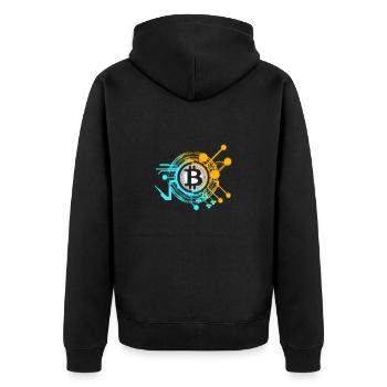 Bitcoin - Veste à capuche bio Premium Unisexe - noir - Dos - Nico (187cm)