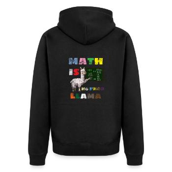 Math Joke - Unisex Premium Bio Zip Hoodie - Schwarz - Hinten - Nico (187cm)