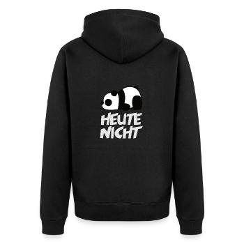 Not Panda today - Unisex Premium Organic Zip Hoodie - black - Back - Nico (187cm)