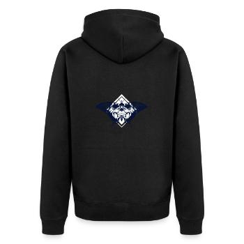 Butterfly with skull on the wings - Unisex Premium Organic Zip Hoodie - black - Back - Nico (187cm)