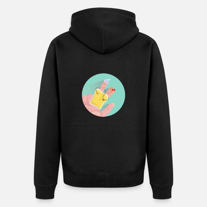 cutehands - Veste à capuche bio Premium Unisexe - noir