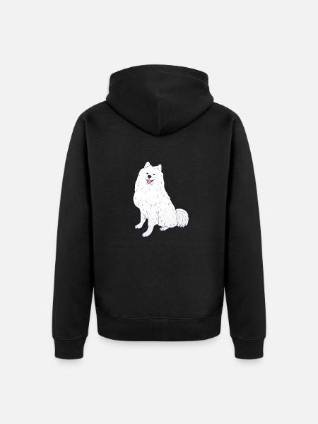 Samoyed - Unisex Premium Organic Zip Hoodie - black
