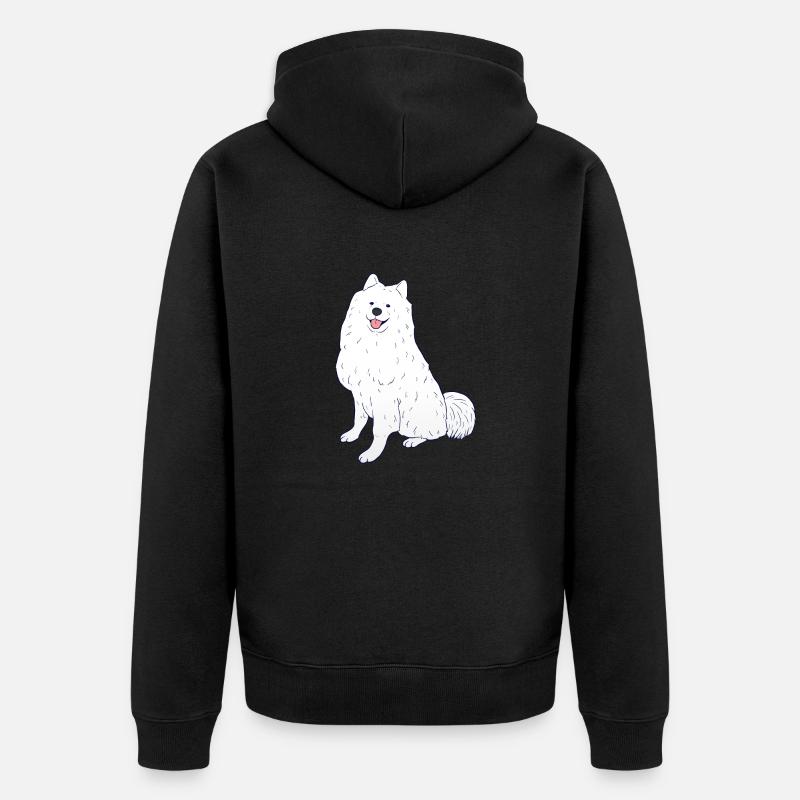 samoyède - Veste à capuche bio Premium Unisexe - noir