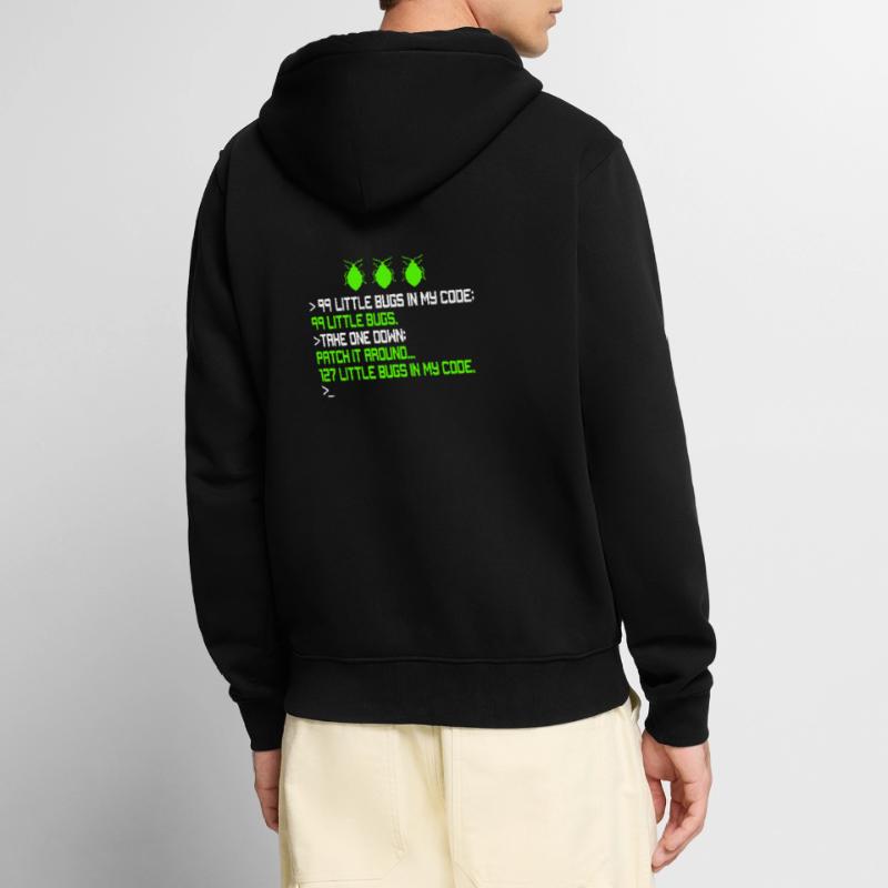 99 Little Bugs in My Code Encoding Debugging Funn Unisex Premium Organic Zip Hoodie