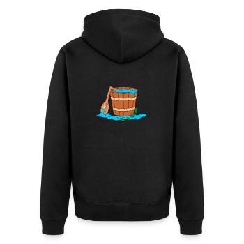 Seau de sauna - Veste à capuche bio Premium Unisexe - noir - Dos - Nico (187cm)