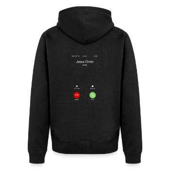 Jésus-Christ appelle l'Église chrétienne - Veste à capuche bio Premium Unisexe - noir - Dos - Nico (187cm)