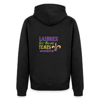 Costume Laissez Les Bons Temps Rouler Mardi Gras - Veste à capuche bio Premium Unisexe - noir - Dos - Nico (187cm)