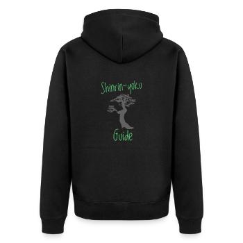 Shinrin-yoku guide Baum und Waldbaden Instructor - Unisex Premium Bio Zip Hoodie - Schwarz - Hinten - Nico (187cm)