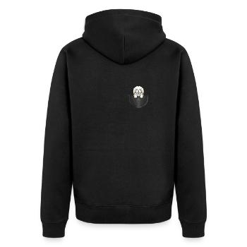 Havanese dog in breast pocket pet lover - Unisex Premium Organic Zip Hoodie - black - Back - Nico (187cm)