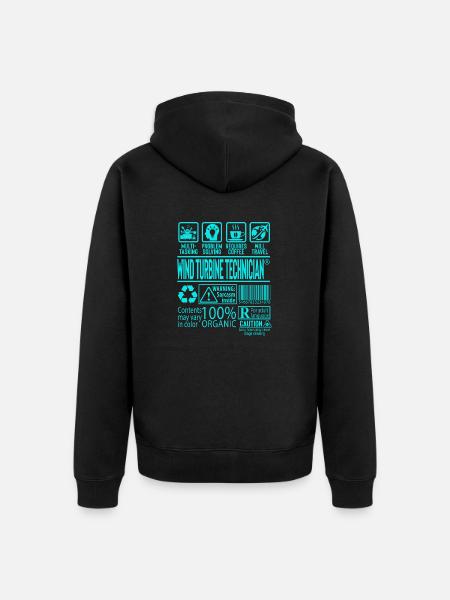 Wind Turbine Technician Gift - Unisex Premium Organic Zip Hoodie - black
