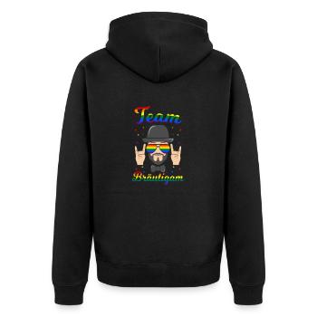 Team Bräutigam LGBT Gay Hochzeit Schwulen JGA - Unisex Premium Bio Zip Hoodie - Schwarz - Hinten - Nico (187cm)