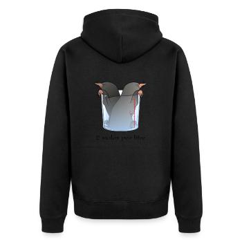 Chimiste chimiste 2 moles par litre - Veste à capuche bio Premium Unisexe - noir - Dos - Nico (187cm)