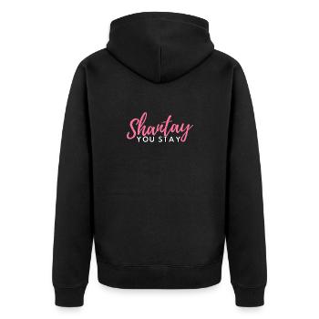 Shantay vous restez - Veste à capuche bio Premium Unisexe - noir - Dos - Nico (187cm)