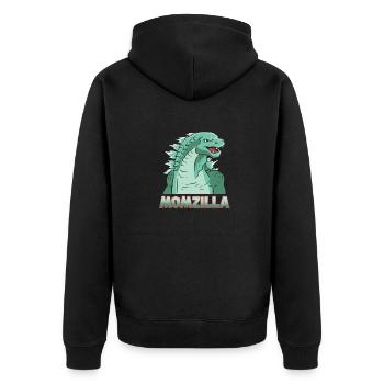 Momzilla Mother Of Monsters Birthday Gifts For Mum - Unisex Premium Bio Zip Hoodie - Schwarz - Hinten - Nico (187cm)