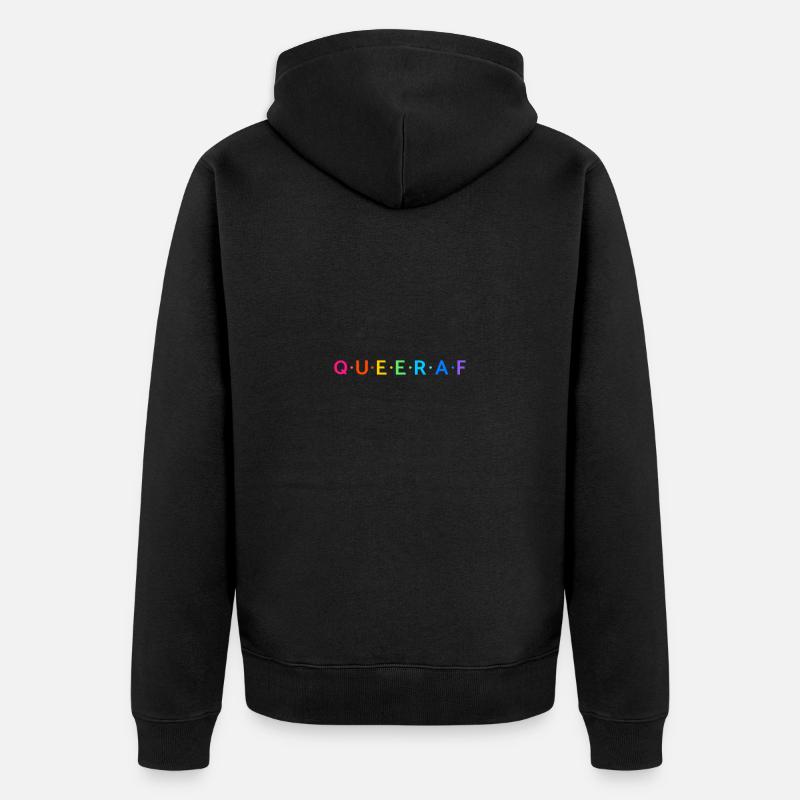 Queer - Unisex Premium Bio Zip Hoodie - Schwarz
