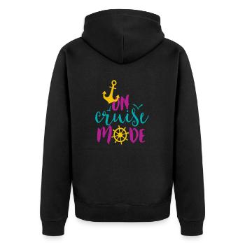Mode croisière Grand Tshirt de vacances - Veste à capuche bio Premium Unisexe - noir - Dos - Nico (187cm)