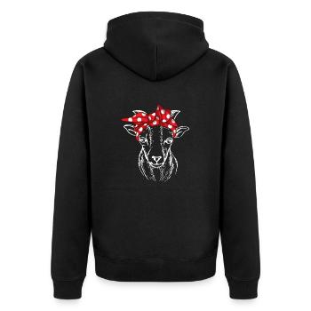 T-shirt Farmer de chèvre | Élevage de chèvres d'élevage de chèvres - Veste à capuche bio Premium Unisexe - noir - Dos - Nico (187cm)