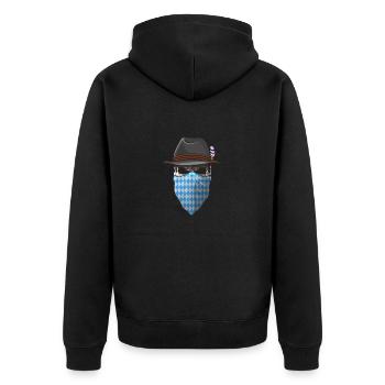 SEPP - Unisex Premium Organic Zip Hoodie - black - Back - Nico (187cm)