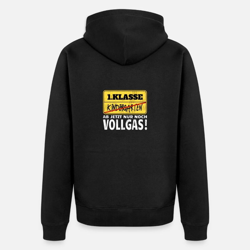 Schulkind 2020 Einschulung Geschenk - Unisex Premium Bio Zip Hoodie - Schwarz