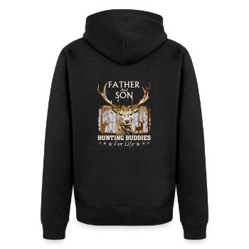 Père et fils chassant les copains pour la vie T-Shirt Gi - Veste à capuche bio Premium Unisexe - noir - Dos - Nico (187cm)
