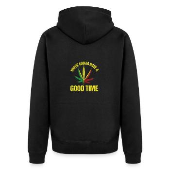 Marijuana - Ganja passe un bon moment - Reggae - Veste à capuche bio Premium Unisexe - noir - Dos - Nico (187cm)