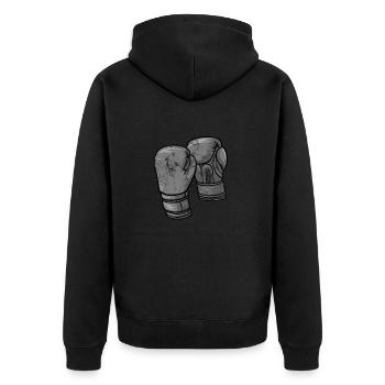 Gants de boxe boxeur boxe cadeau de boxe - Veste à capuche bio Premium Unisexe - noir - Dos - Nico (187cm)