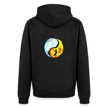 Combat de Wing Chun Ying Yang Fighter - Veste à capuche bio Premium Unisexe - noir - Dos - Nico (187cm)