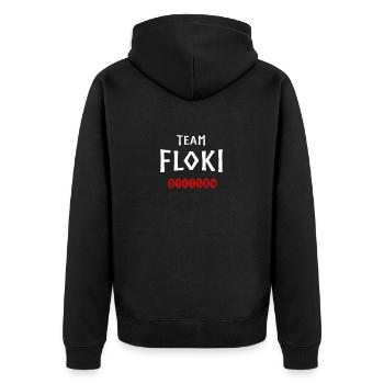 Team Floki Viking Quote Cool Warrior Norse Warrior - Veste à capuche bio Premium Unisexe - noir - Dos - Nico (187cm)