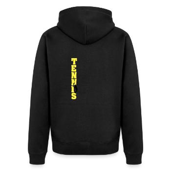 Tennisspielerin Tennis Tennisschläger Geschenk - Unisex Premium Bio Zip Hoodie - Schwarz - Hinten - Nico (187cm)