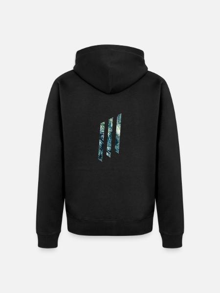 Geometric shapes tropical - Unisex Premium Organic Zip Hoodie - black