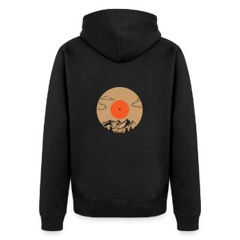 Musique de la nature - Veste à capuche bio Premium Unisexe - noir - Dos - Nico (187cm)