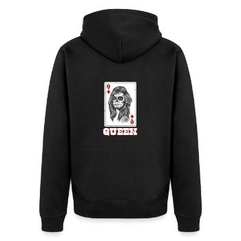 Queen Card Caro - Veste à capuche bio Premium Unisexe - noir - Dos - Nico (187cm)