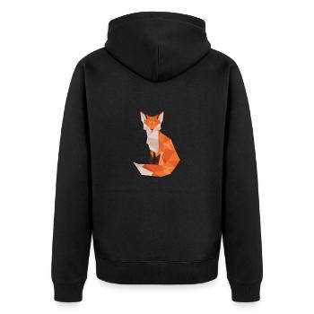 Renard - Veste à capuche bio Premium Unisexe - noir - Dos - Nico (187cm)