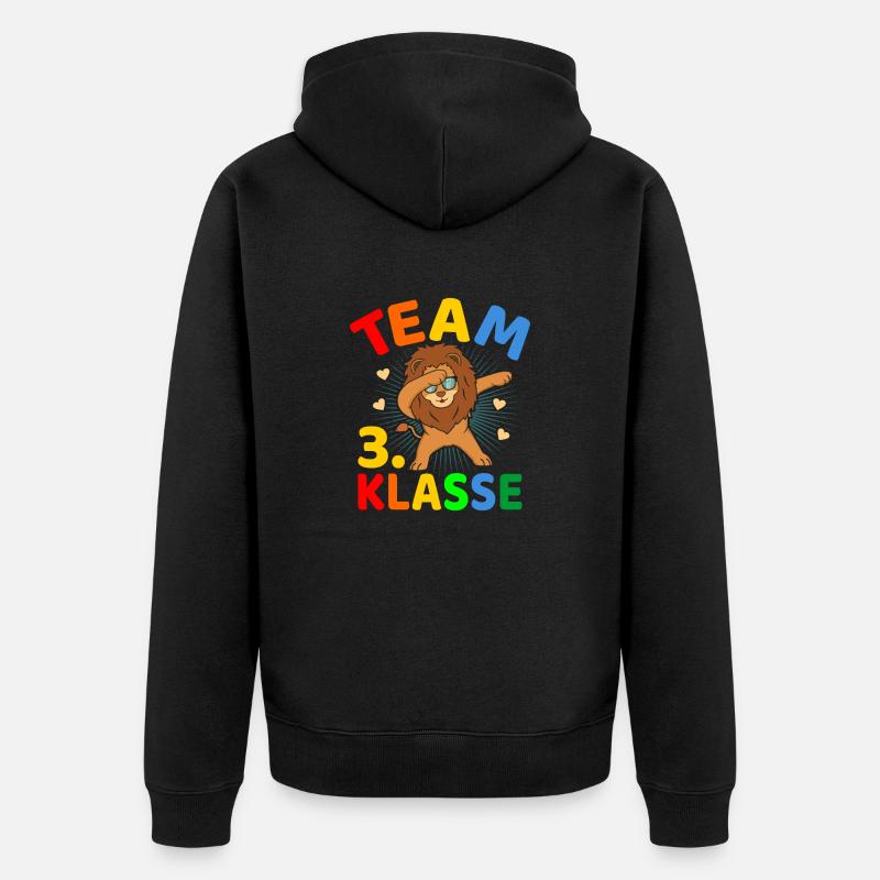 Team 3.Klasse Klassenwechsel Grundschule Schulanfa - Unisex Premium Bio Zip Hoodie - Schwarz