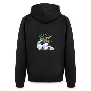 Tempête de nouilles - Veste à capuche bio Premium Unisexe - noir - Dos - Nico (187cm)